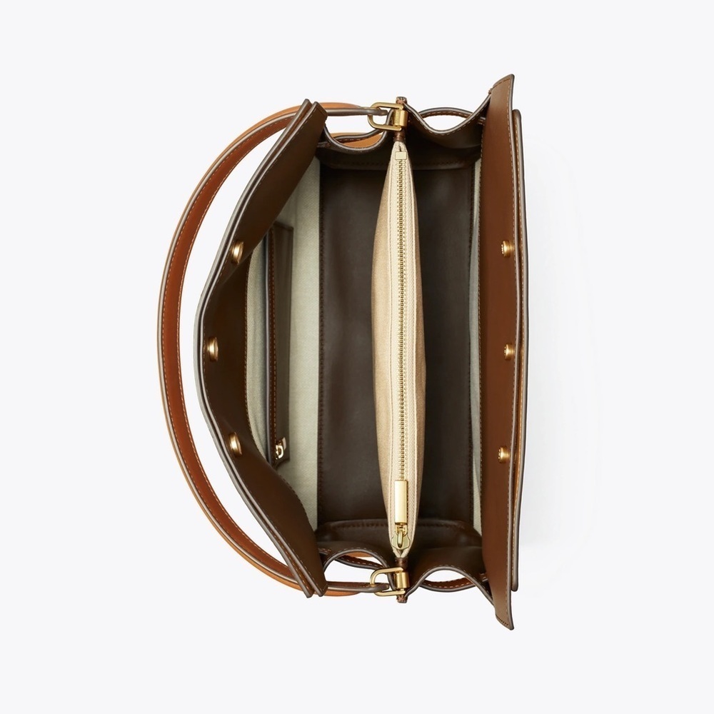 TORY BURCH• Lee Radziwill Double Exotic Bag - Picture 6 of 13
